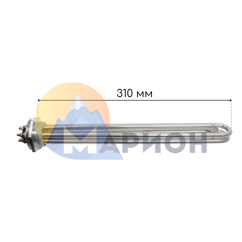 Блок ТЭН 4,5 кВт для воды 310 мм фланец G1 1/4" 220 В JH